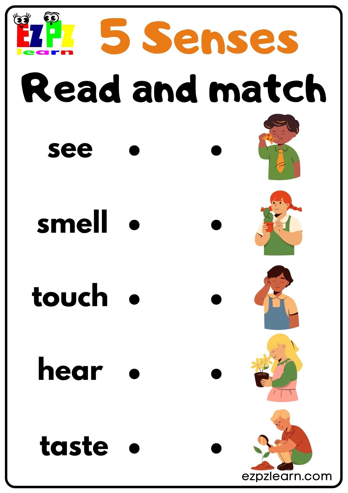 free printable five senses worksheets for preschool