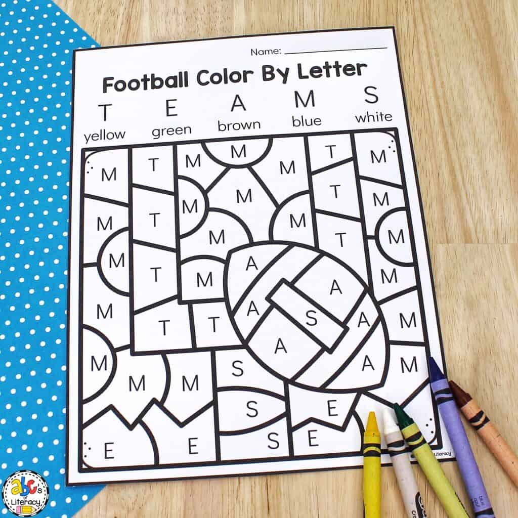 printable footbal worksheets for preschoolers
