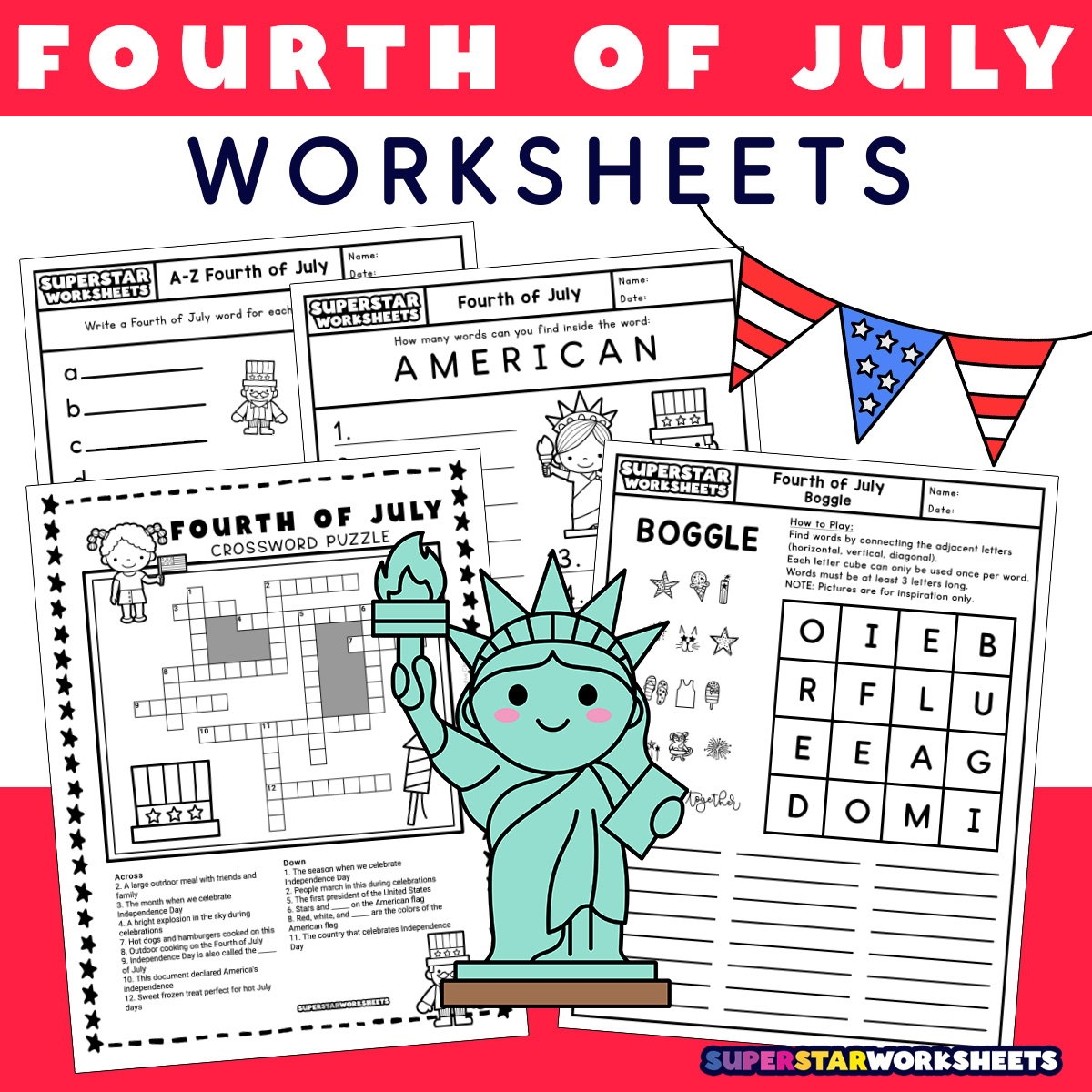 Fourth Of July Worksheets Superstar Worksheets