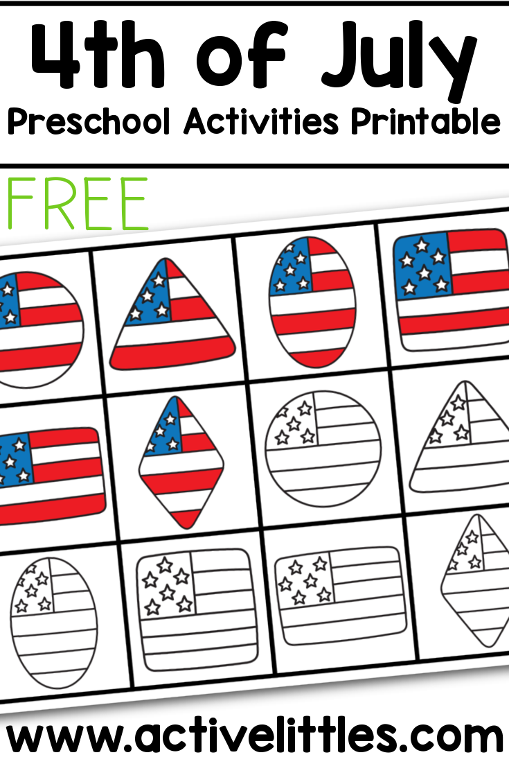 Free Printable Preschool Worksheets 4th Of July Theme