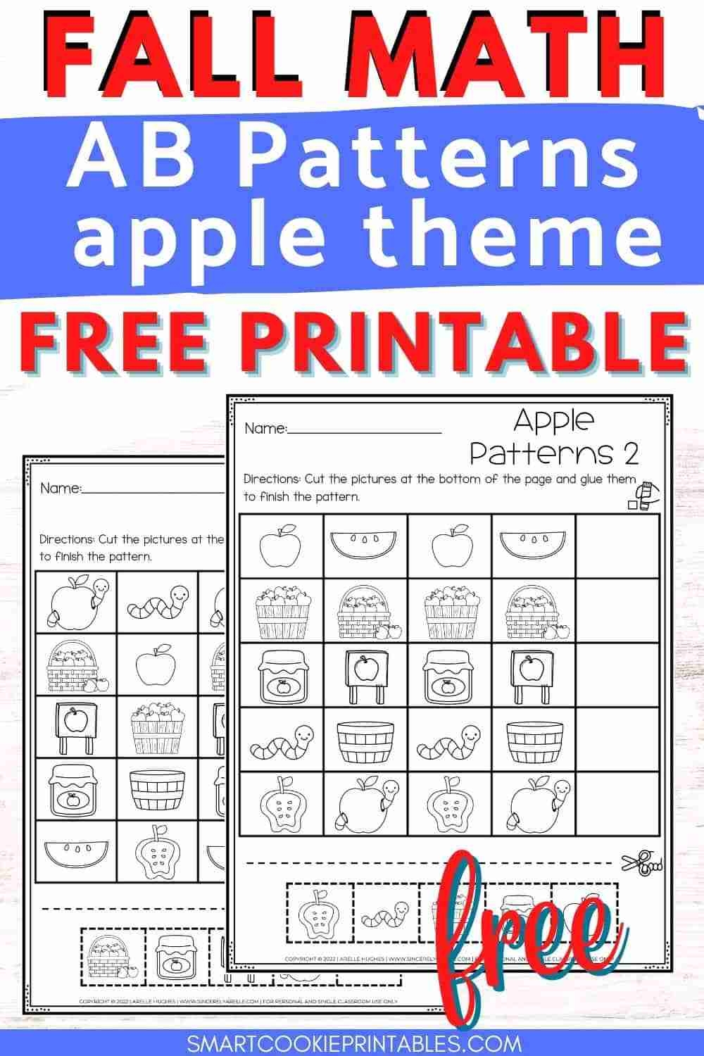 Free ABAB Apple Pattern Worksheets Smart Cookie Printables Free ABAB Apple Pattern Worksheets Smart Cookie Printables