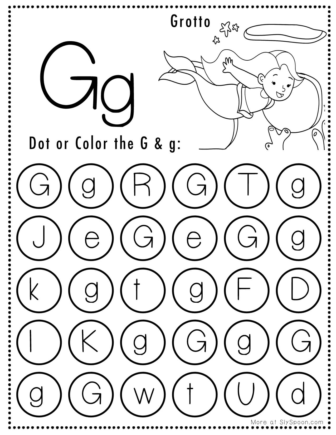 letter g worksheets preschool free printable