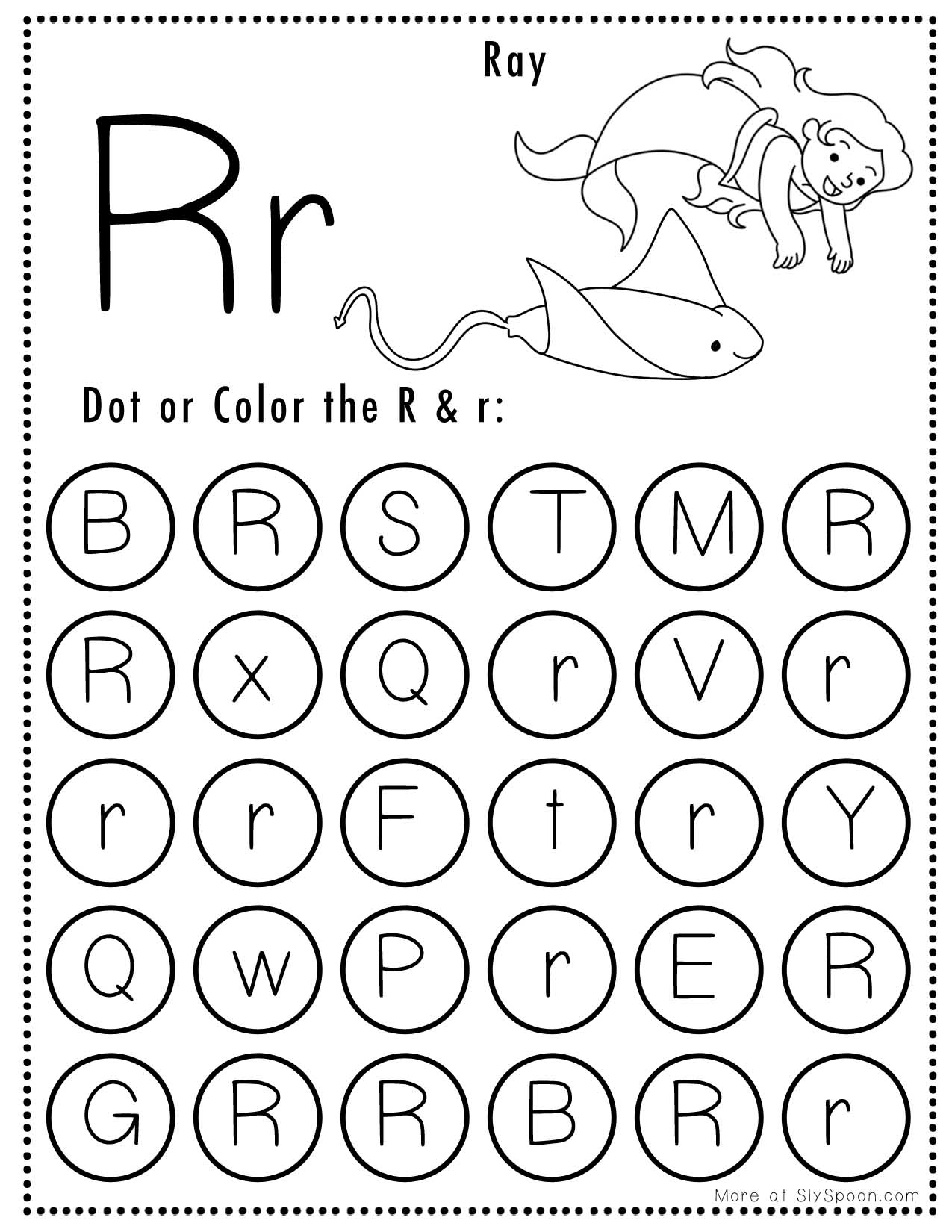 Free Alphabet Do A Dot Printables Worksheets Letter R Mermaid Themed Sly Spoon Free Alphabet Do A Dot Printables Worksheets Letter R Mermaid Themed Sly Spoon