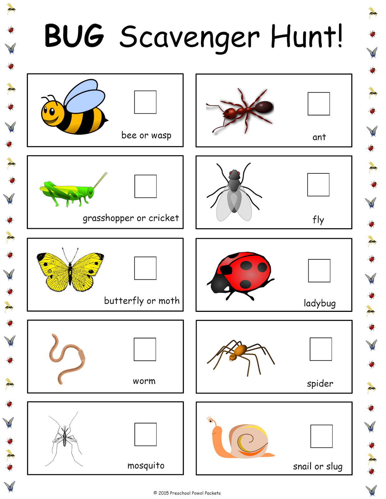FREE Bug Scavenger Hunt FREE Bug Scavenger Hunt