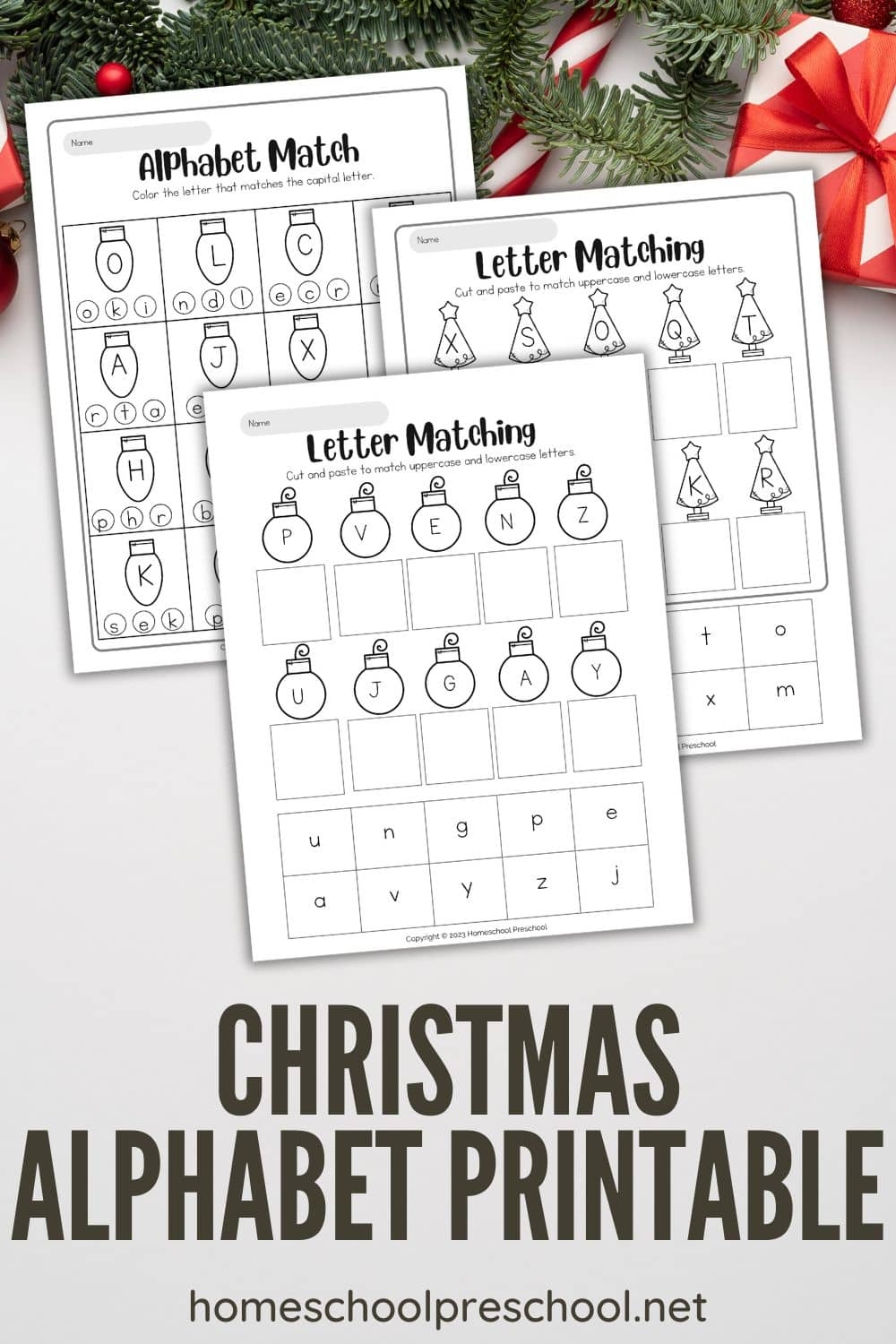 Free Christmas Alphabet Printable For Preschoolers Free Christmas Alphabet Printable For Preschoolers