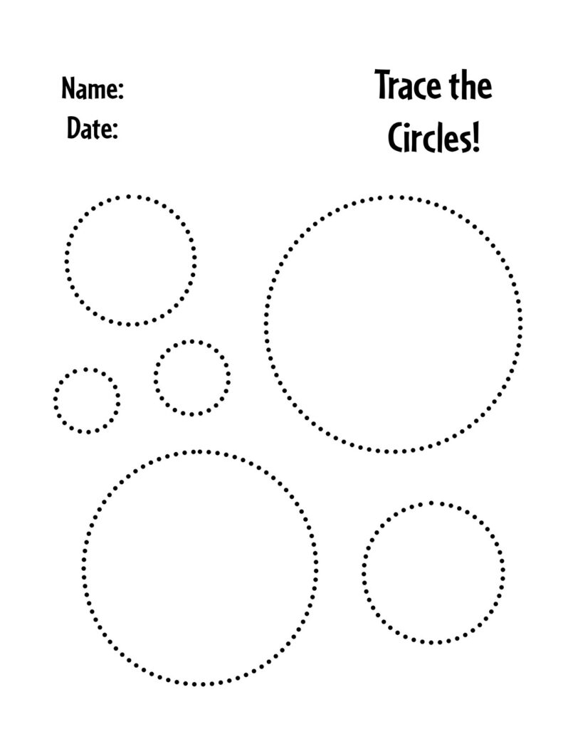 free printable preschool circle worksheets