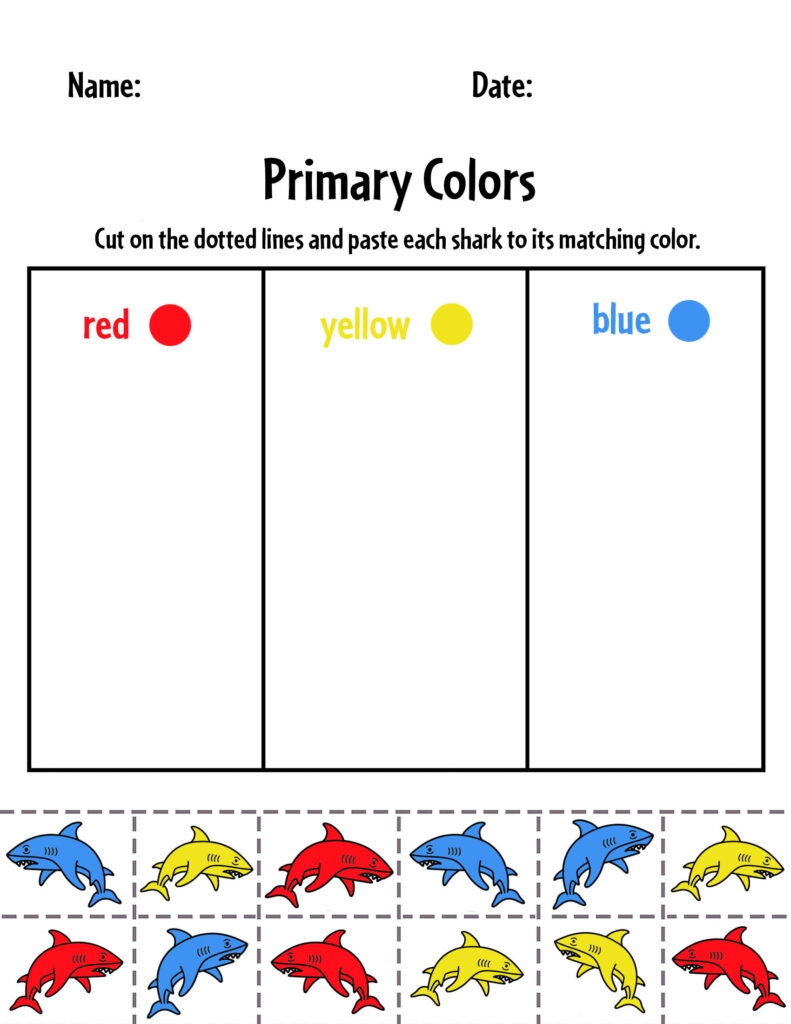 Free Color Matching Worksheets For Preschool The Hollydog Blog