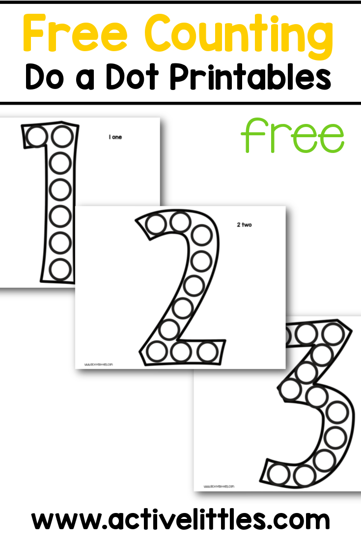 Free Counting Do a Dot Printables Active Littles Free Counting Do a Dot Printables Active Littles