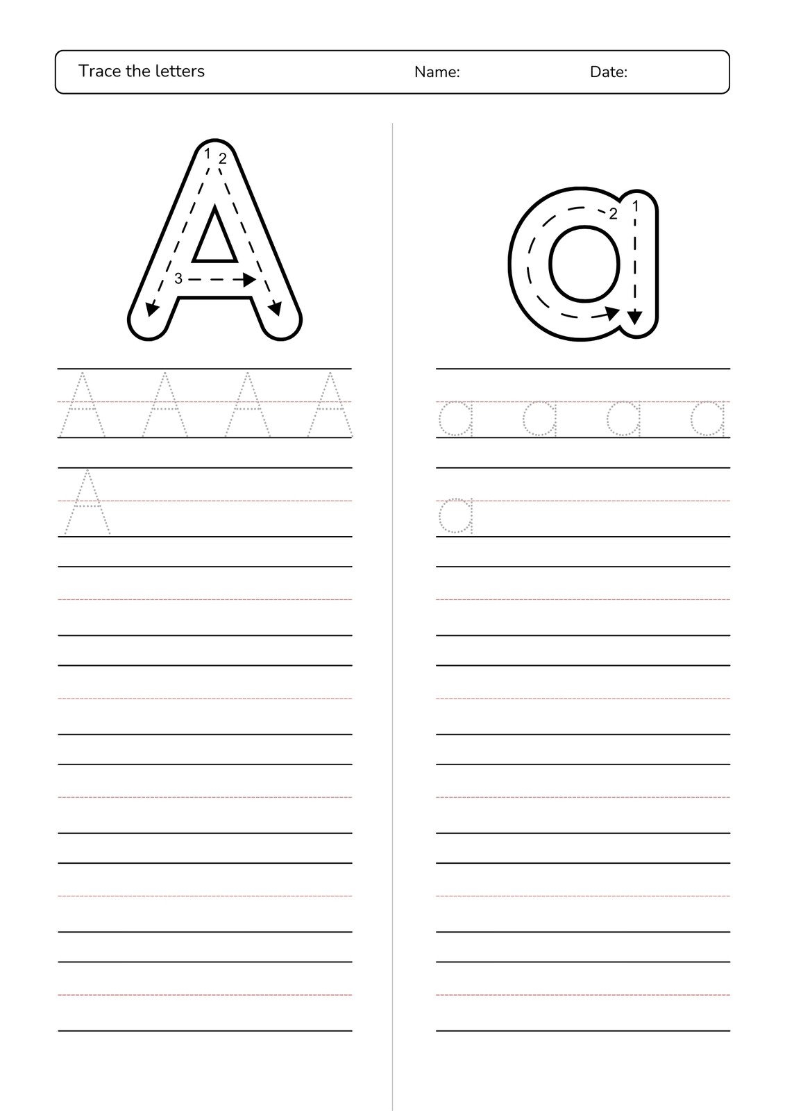 printable writing paper worksheets for preschoolers