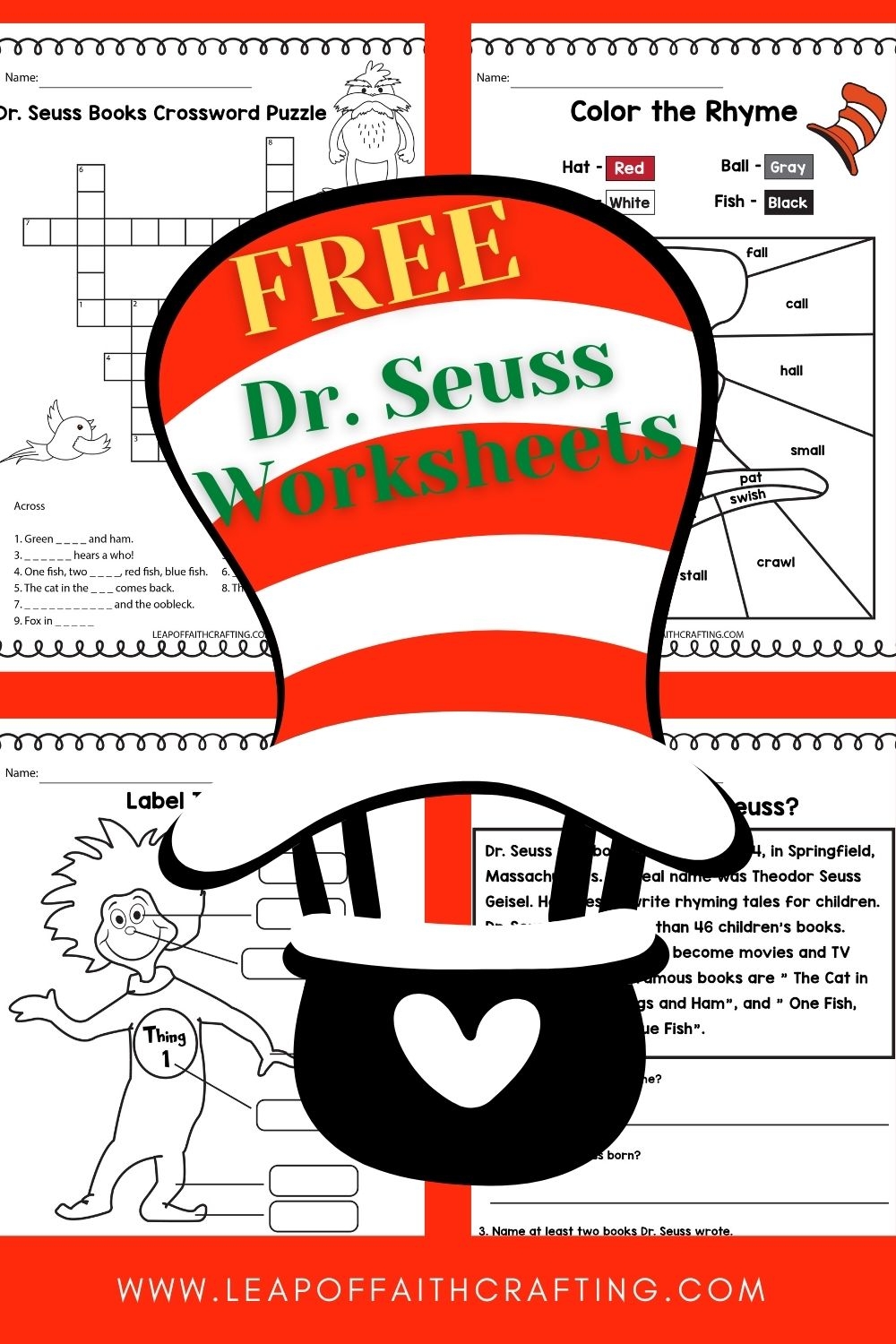 FREE Dr Seuss Worksheets And Printables For Kids Leap Of Faith Crafting FREE Dr Seuss Worksheets And Printables For Kids Leap Of Faith Crafting