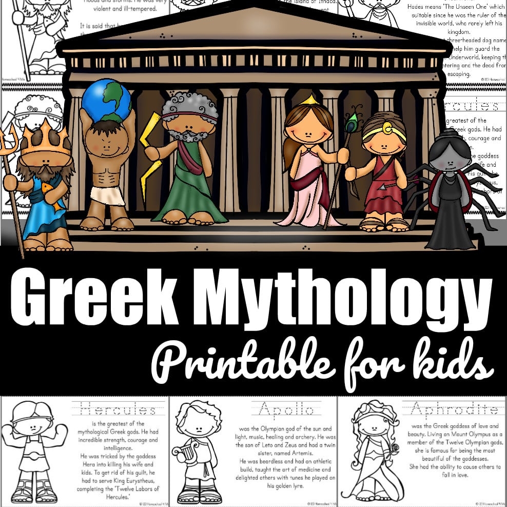 FREE Greek Mythology For Kids Printable Book