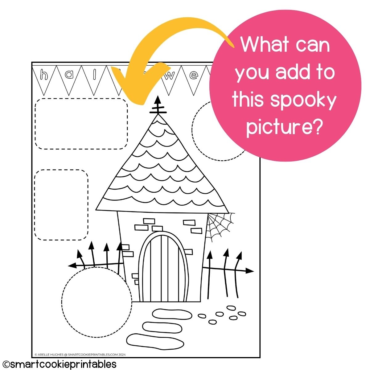 Free Halloween Haunted House Craft Activity For Kids Smart Cookie Printables