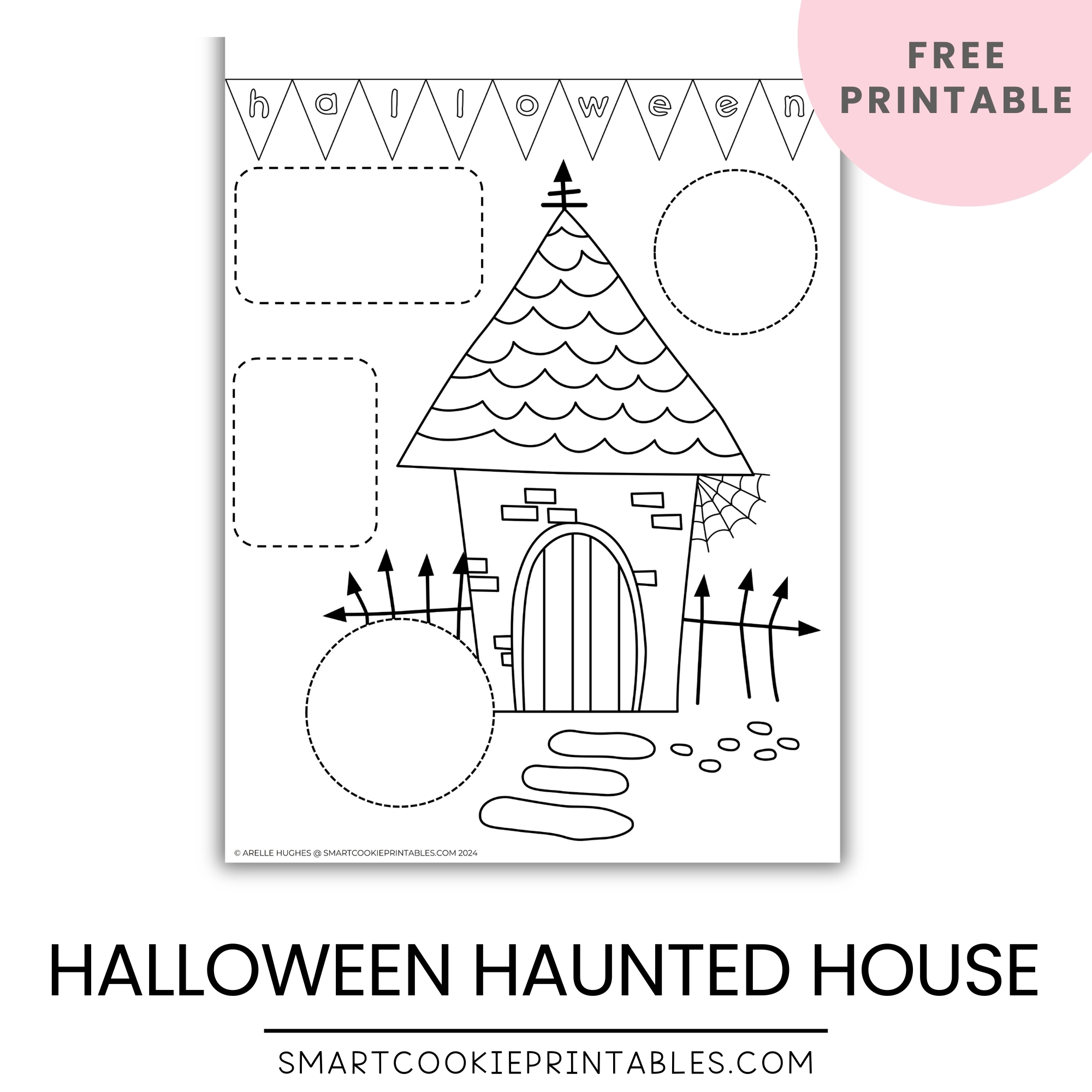 Free Halloween Haunted House Craft Activity For Kids Smart Cookie Printables