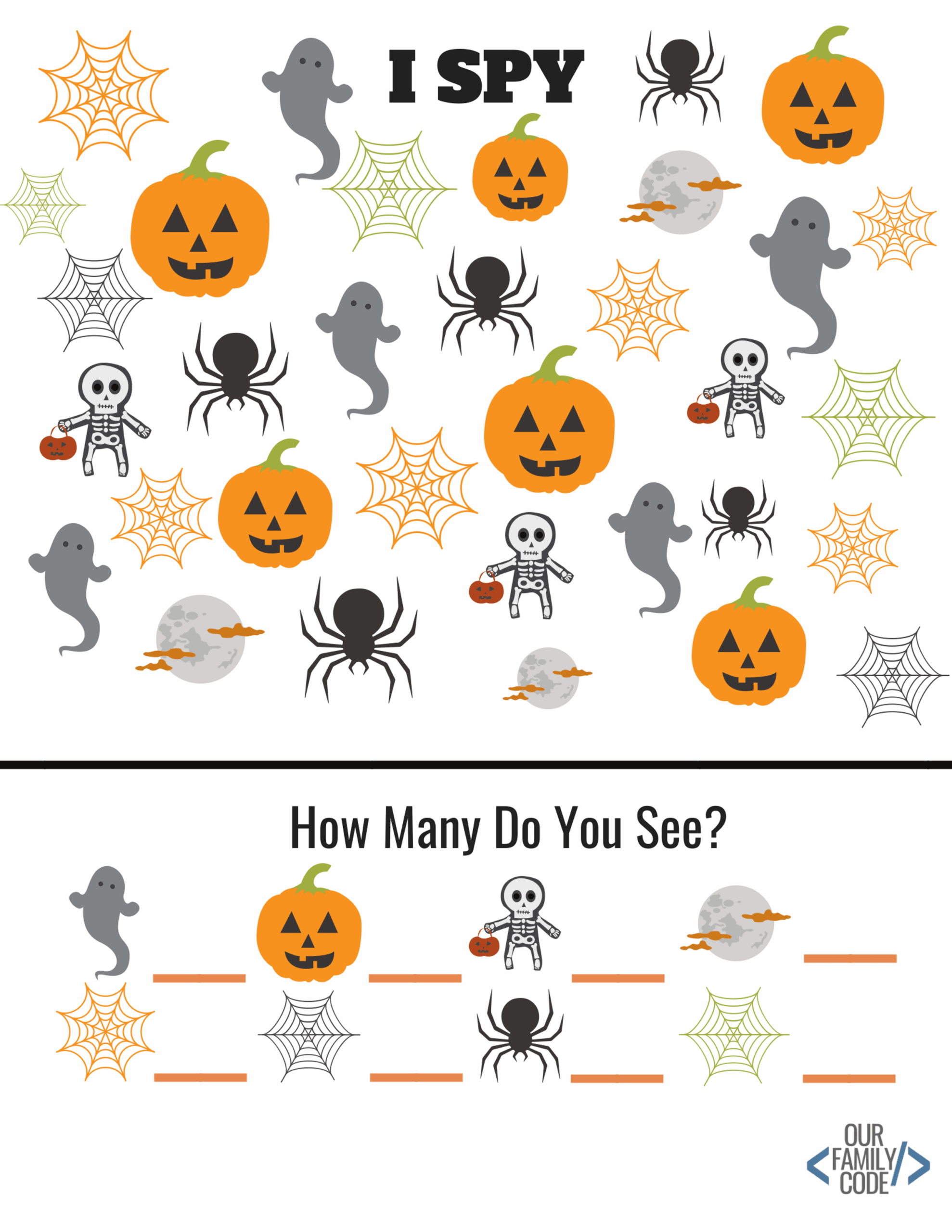 Free Printable Preschool Halloween Worksheets
