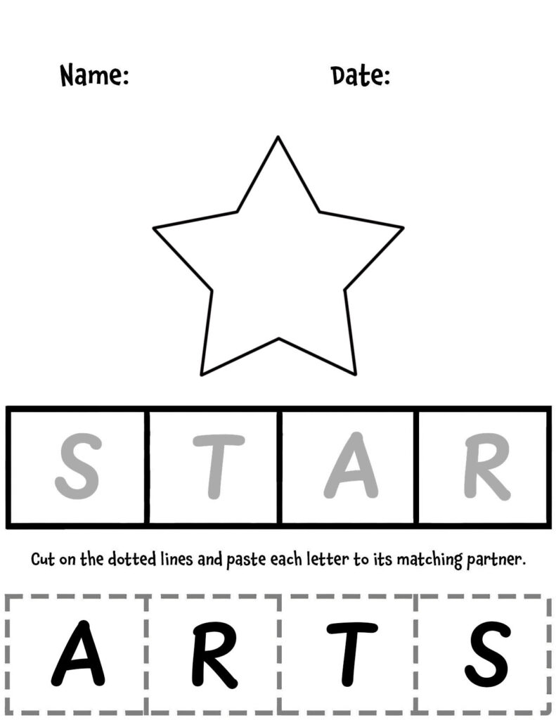 free preschool cut and paste printable worksheets