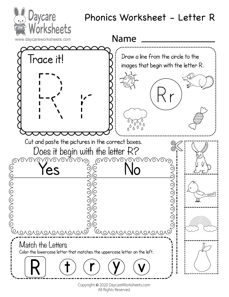 printable letter r worksheets for preschoolers