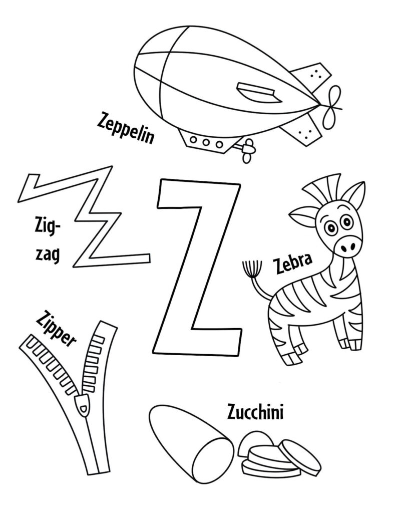 printable letter z worksheets for preschool