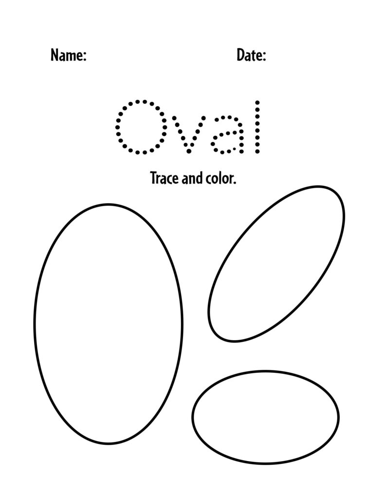 Free Oval Worksheets For Preschool The Hollydog Blog