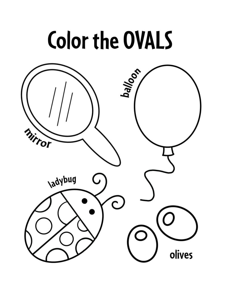 Free Printable Oval Preschool Worksheets