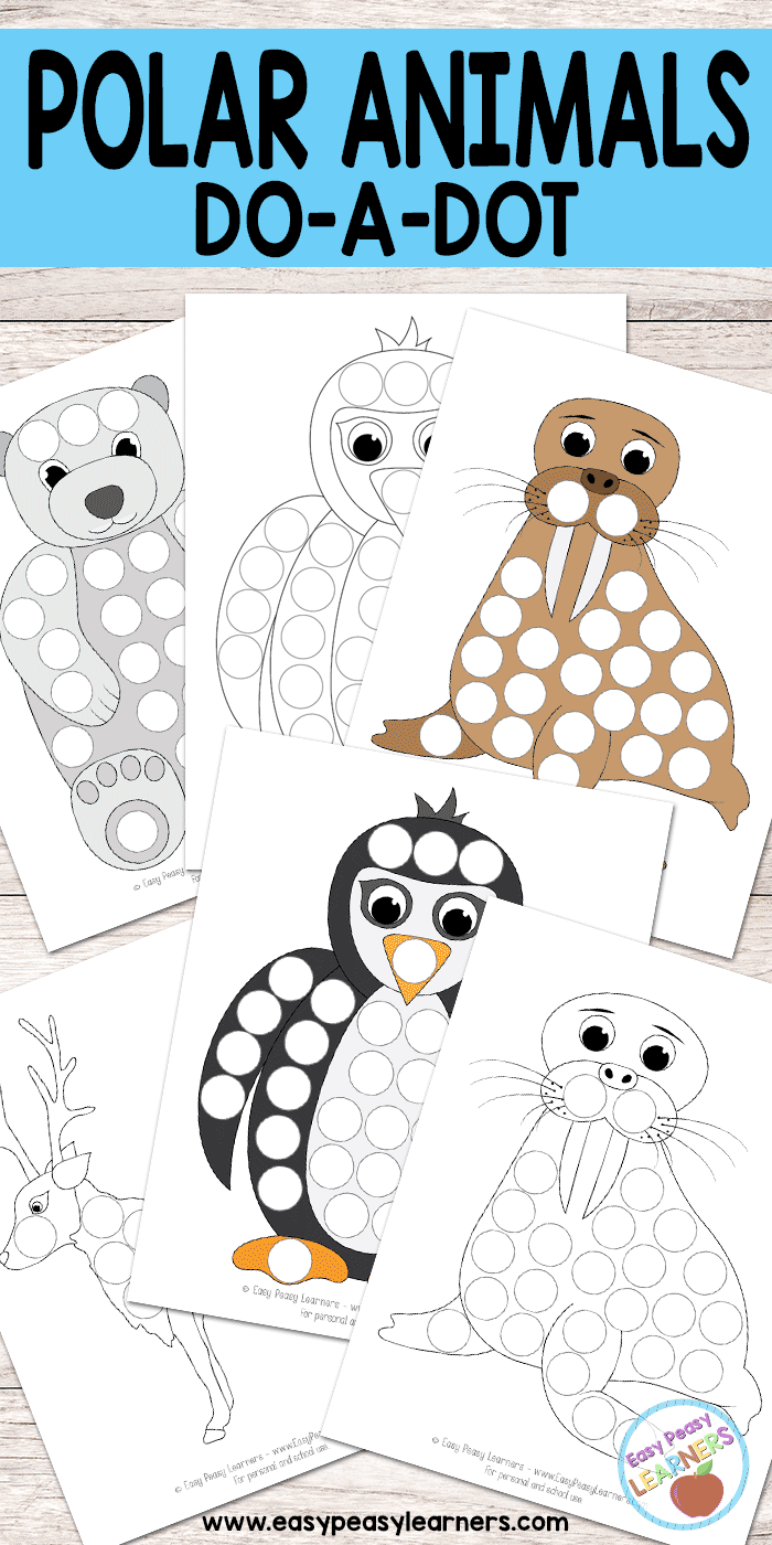 Free Polar Animals Do A Dot Printables Easy Peasy Learners