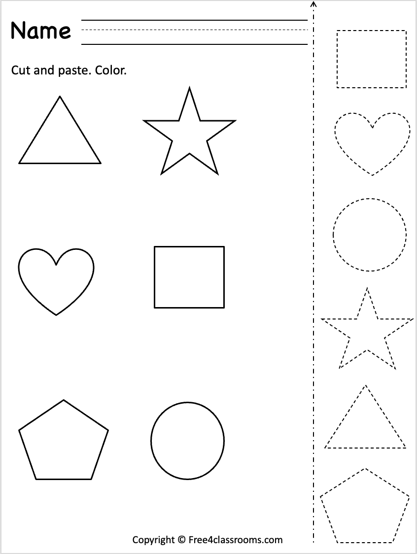 Preschool Cut And Paste Printable Worksheets Pdf