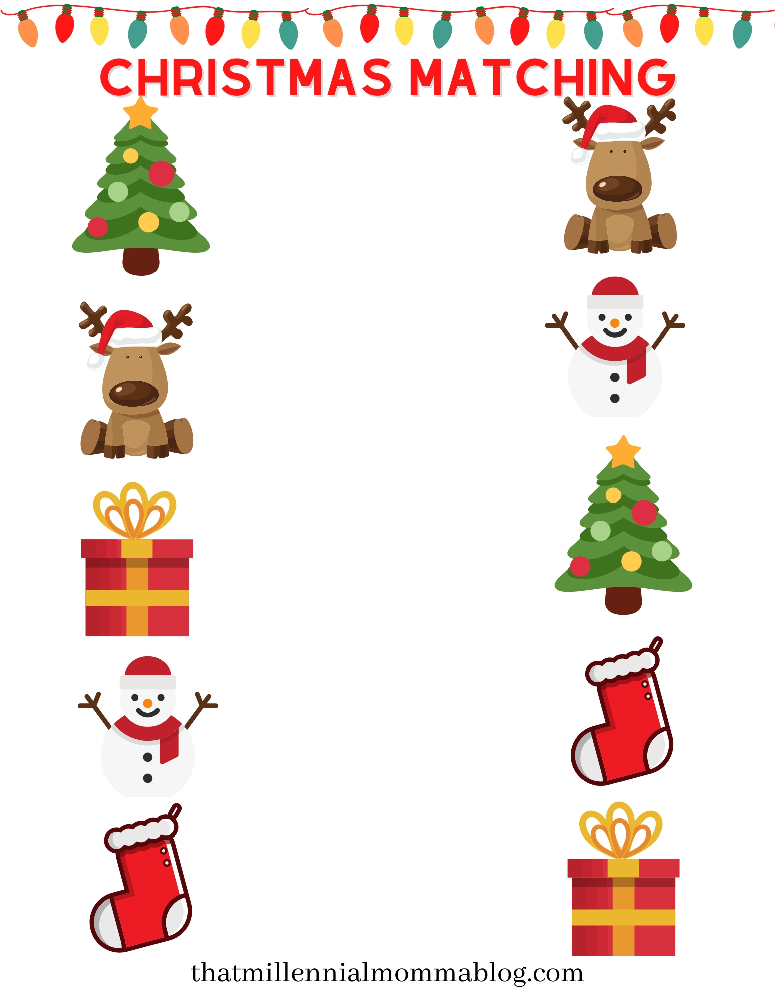 Free Printable Christmas Worksheet For Preschool