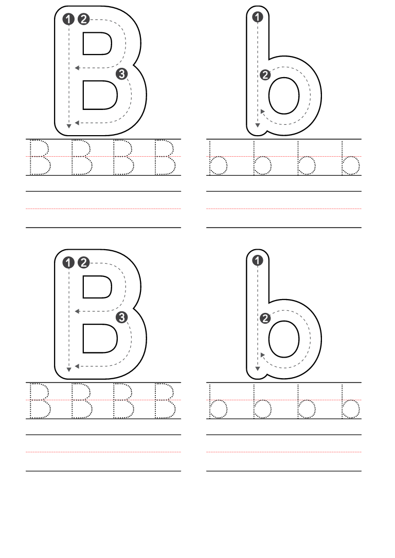 Free Preschool Letter B Worksheets Printable PDF