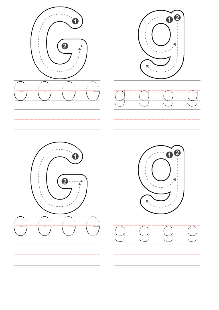 Letter G Worksheets Preschool Free Printable
