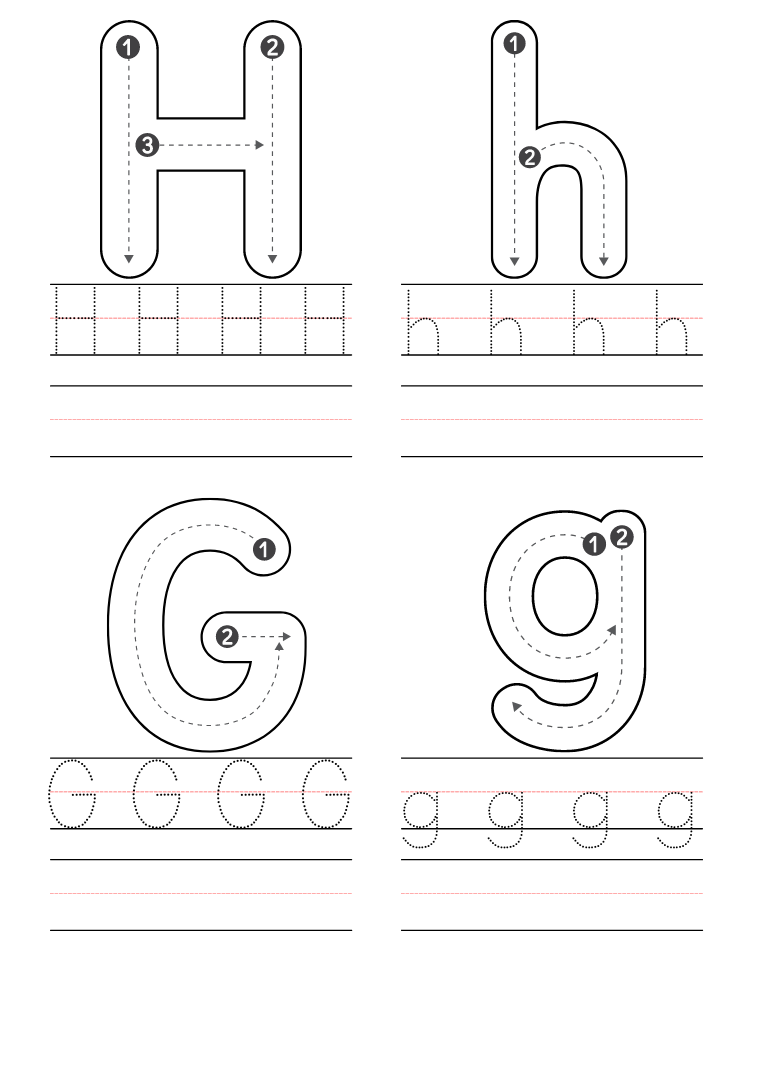 printable letter h worksheets for preschool