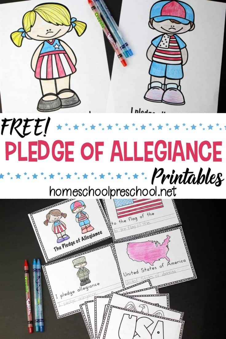 Free Preschool Pledge Of Allegiance Printables