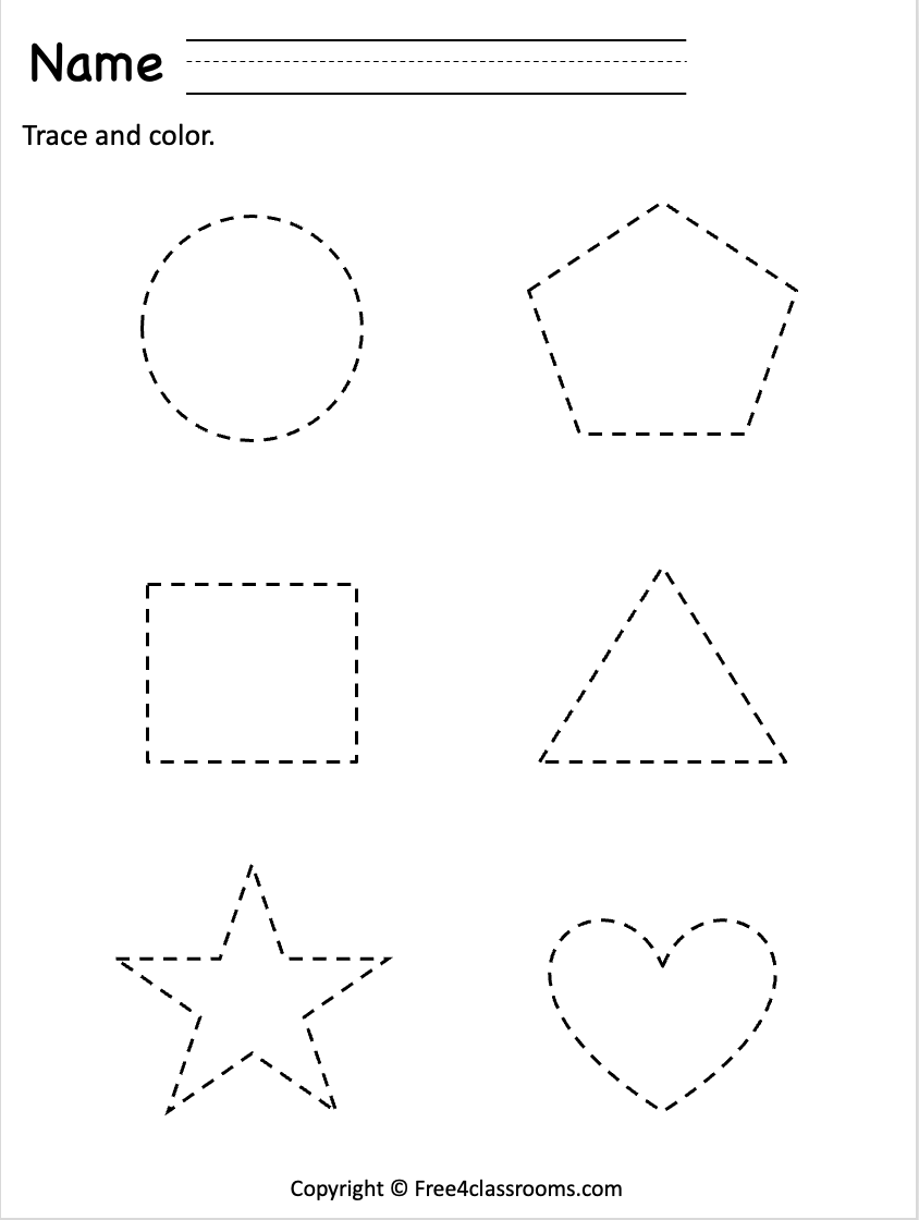 Free Printable Preschool Worksheets Tracing