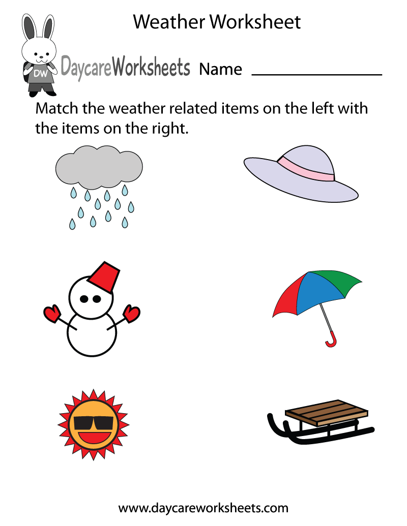 Free Printable Weather Worksheets For Preschoolers