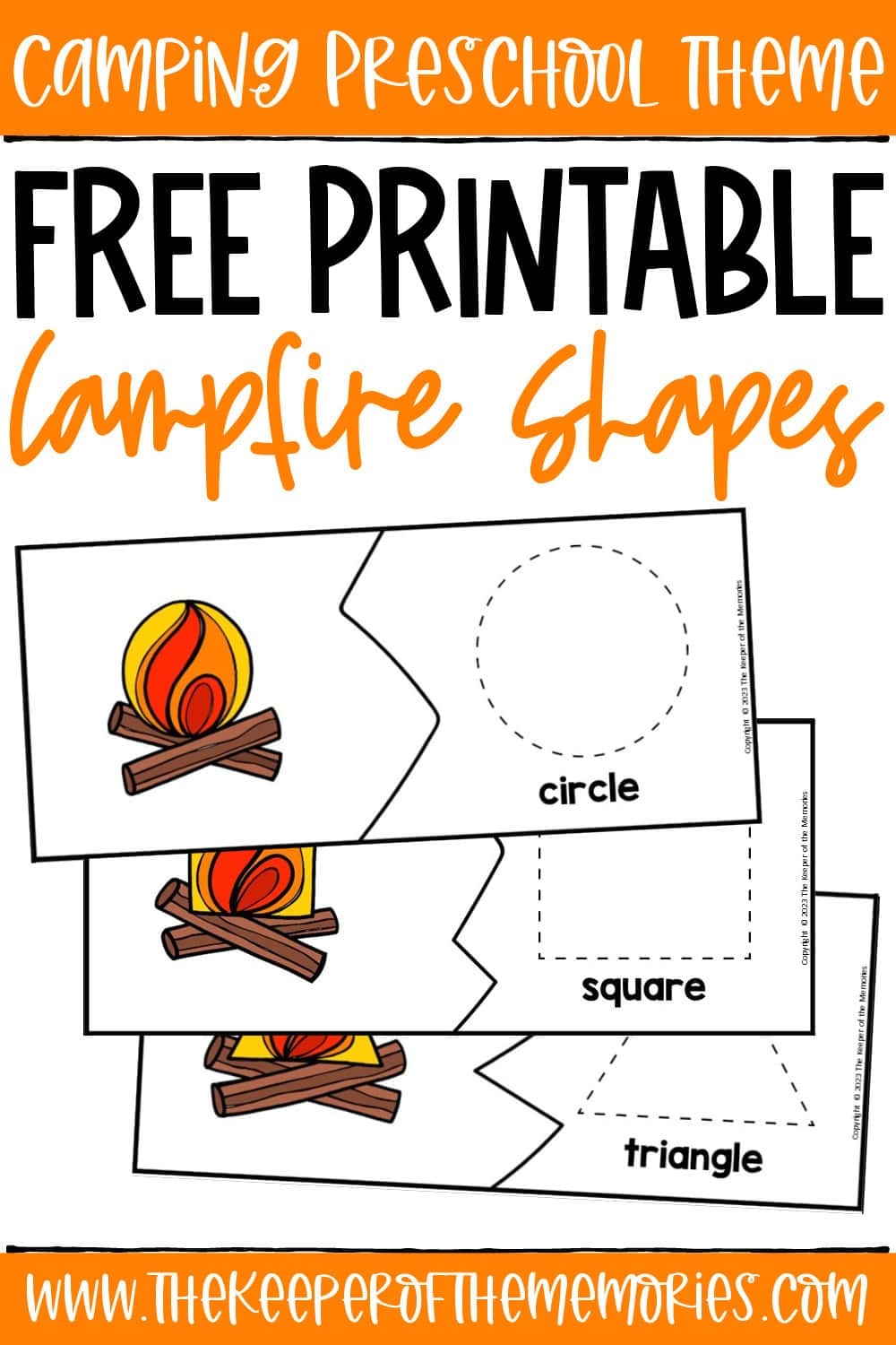 Free Printable Camping Shapes Activity The Keeper Of The Memories Free Printable Camping Shapes Activity The Keeper Of The Memories
