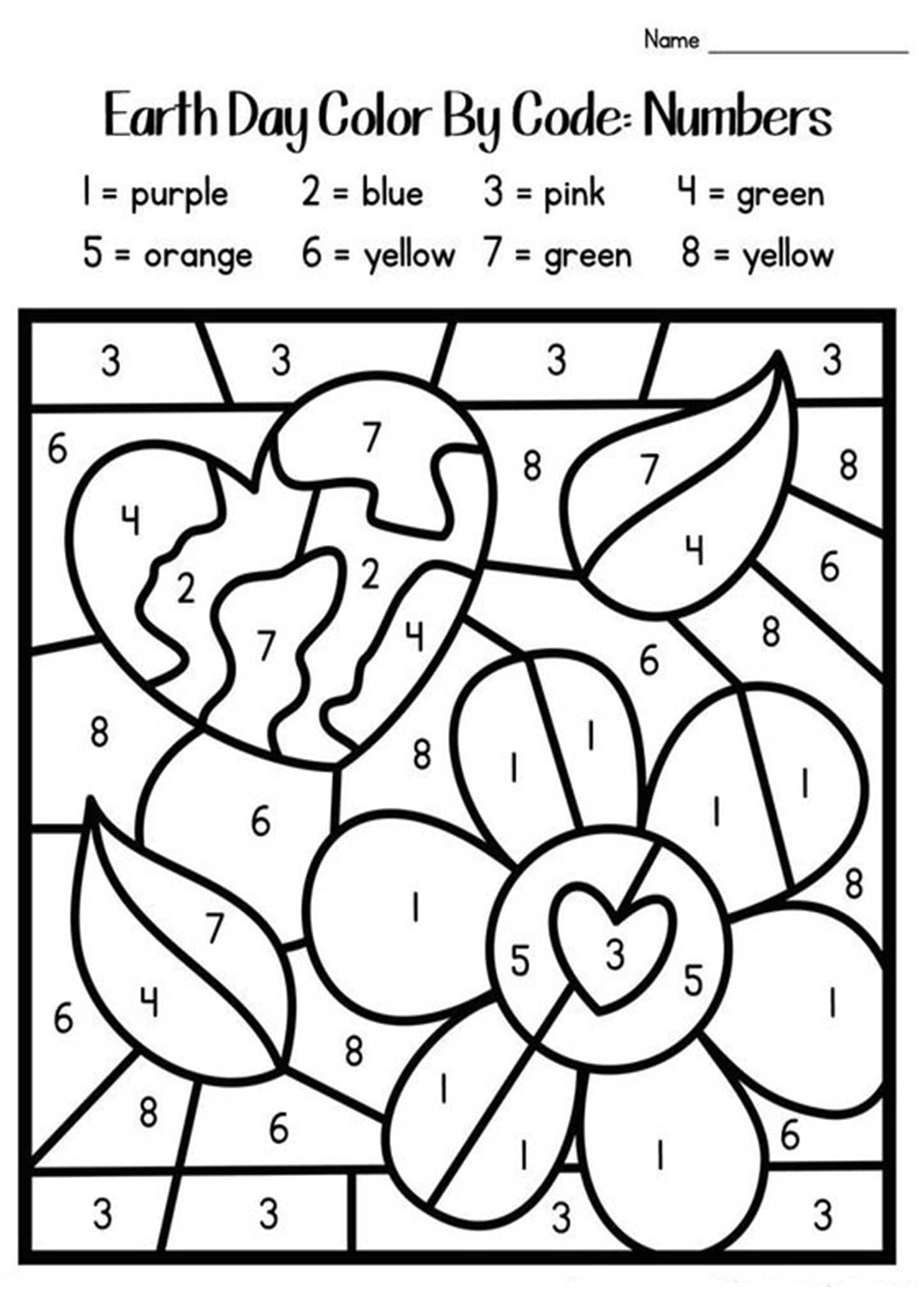 Free Printable Color By Number Worksheets For Kindergarten Tulamama