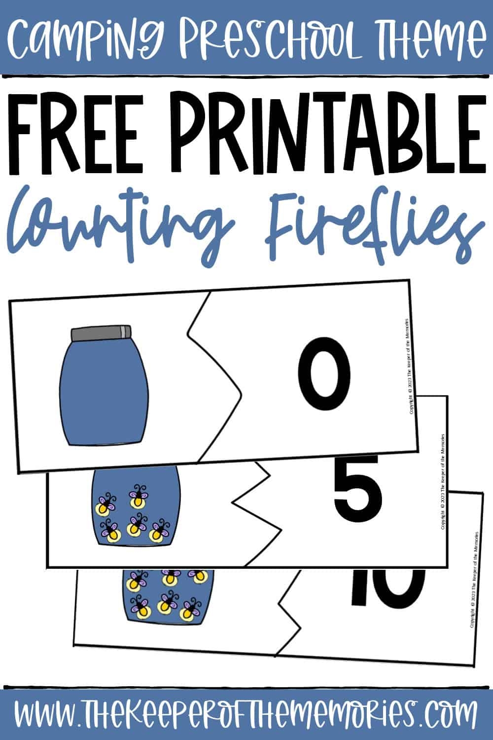 Free Printable Counting Fireflies Activity The Keeper Of The Memories