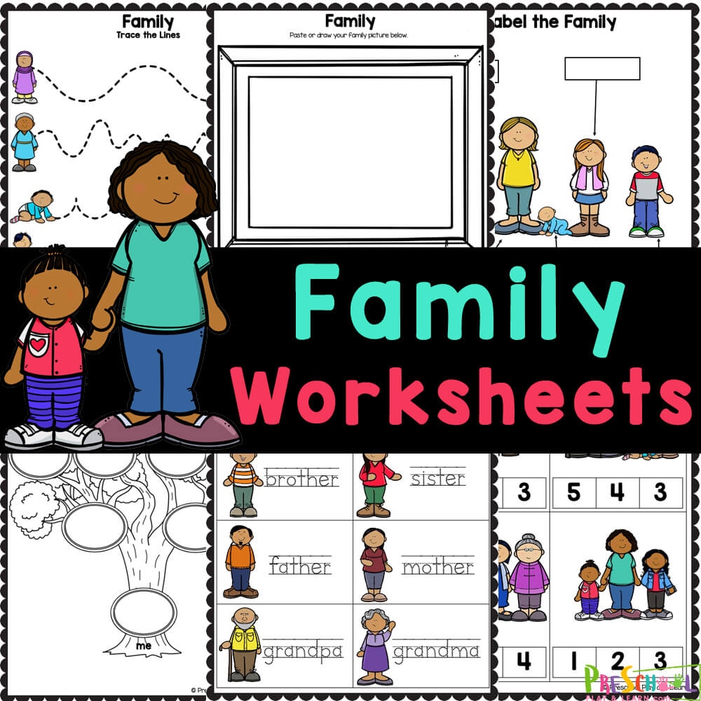 FREE Printable Family Worksheets For Preschool