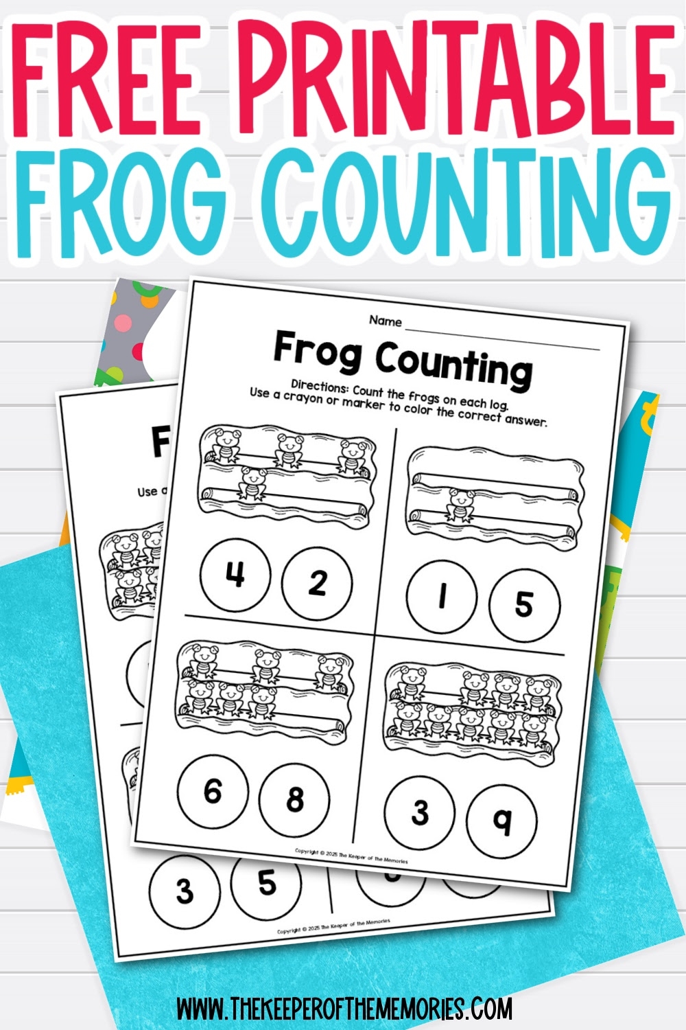 Free Printable Frog Counting Worksheets The Keeper Of The Memories