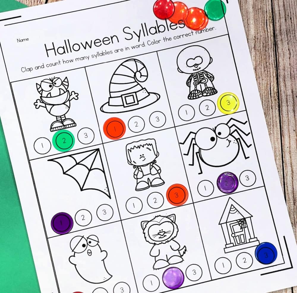 Free Printable Halloween Kindergarten Worksheets