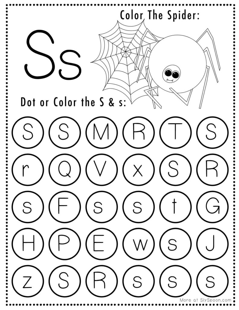 Free Printable Halloween Themed Letter S Tracing Worksheet Sly Spoon