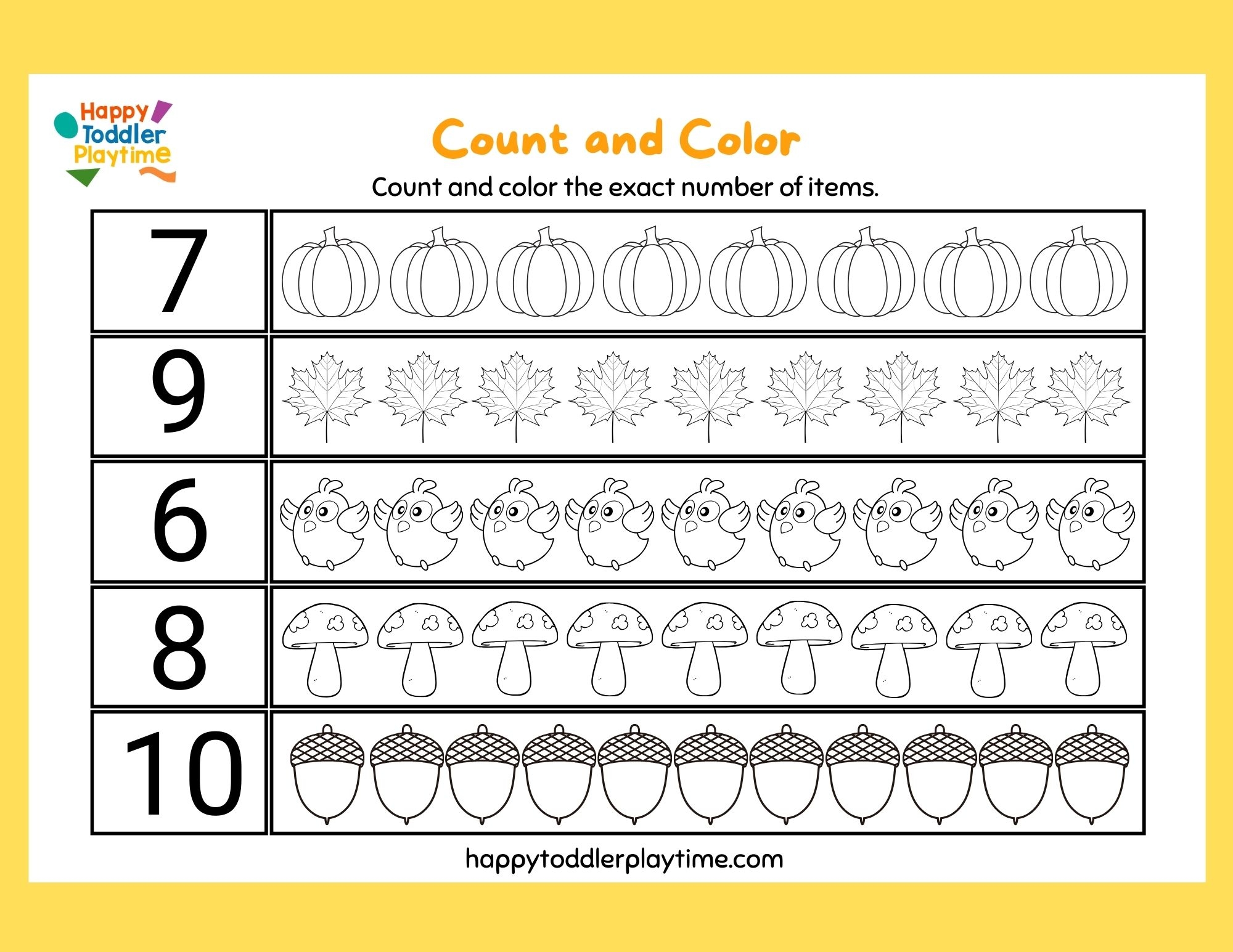 Free Printable Counting Worksheets For Preschool
