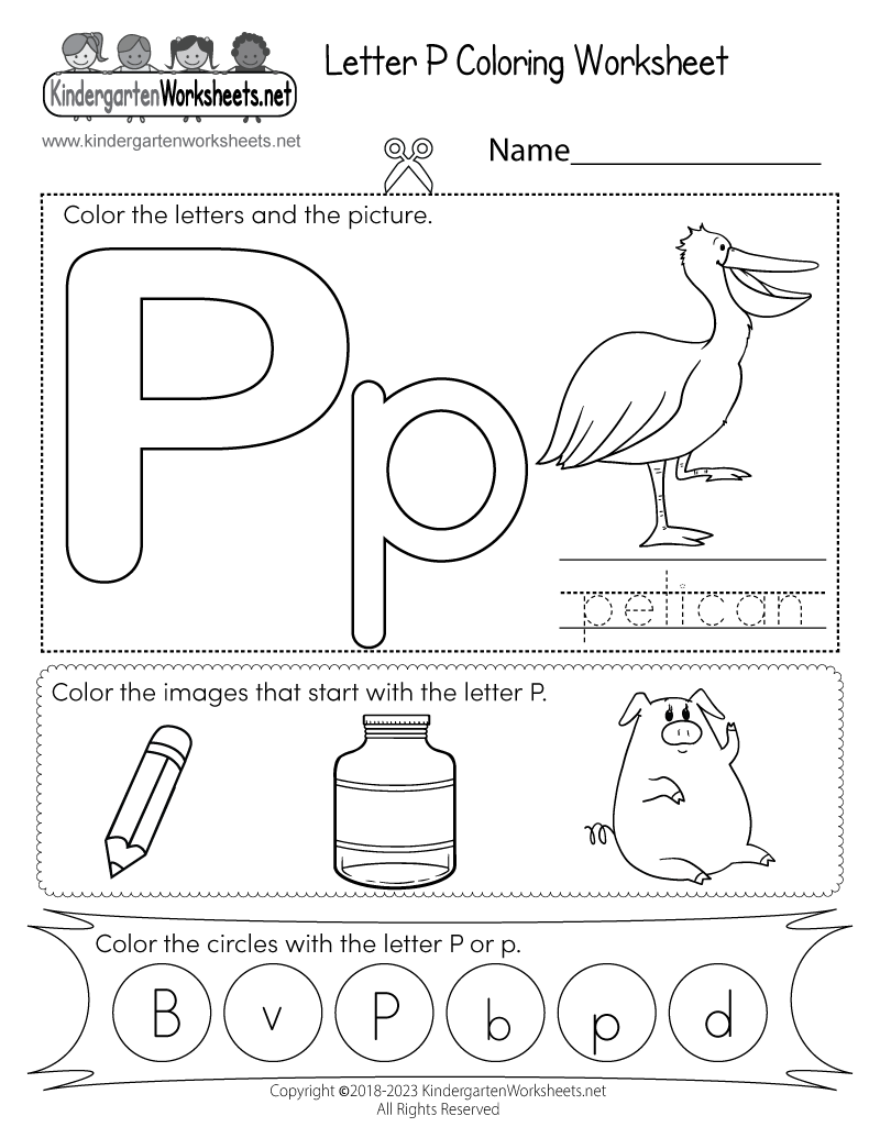 Free Printable Letter P Coloring Worksheet Free Printable Letter P Coloring Worksheet