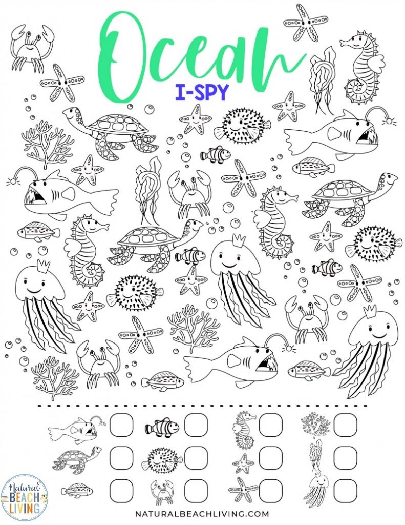 Free Printable Ocean Activity Pages For Preschoolers And Kindergarten Natural Beach Living