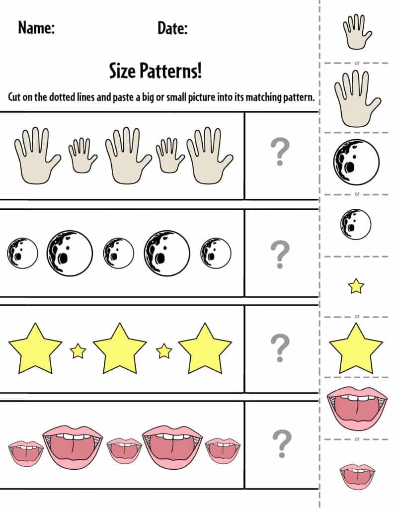Free Printable Pattern Worksheets For Preschool The Hollydog Blog