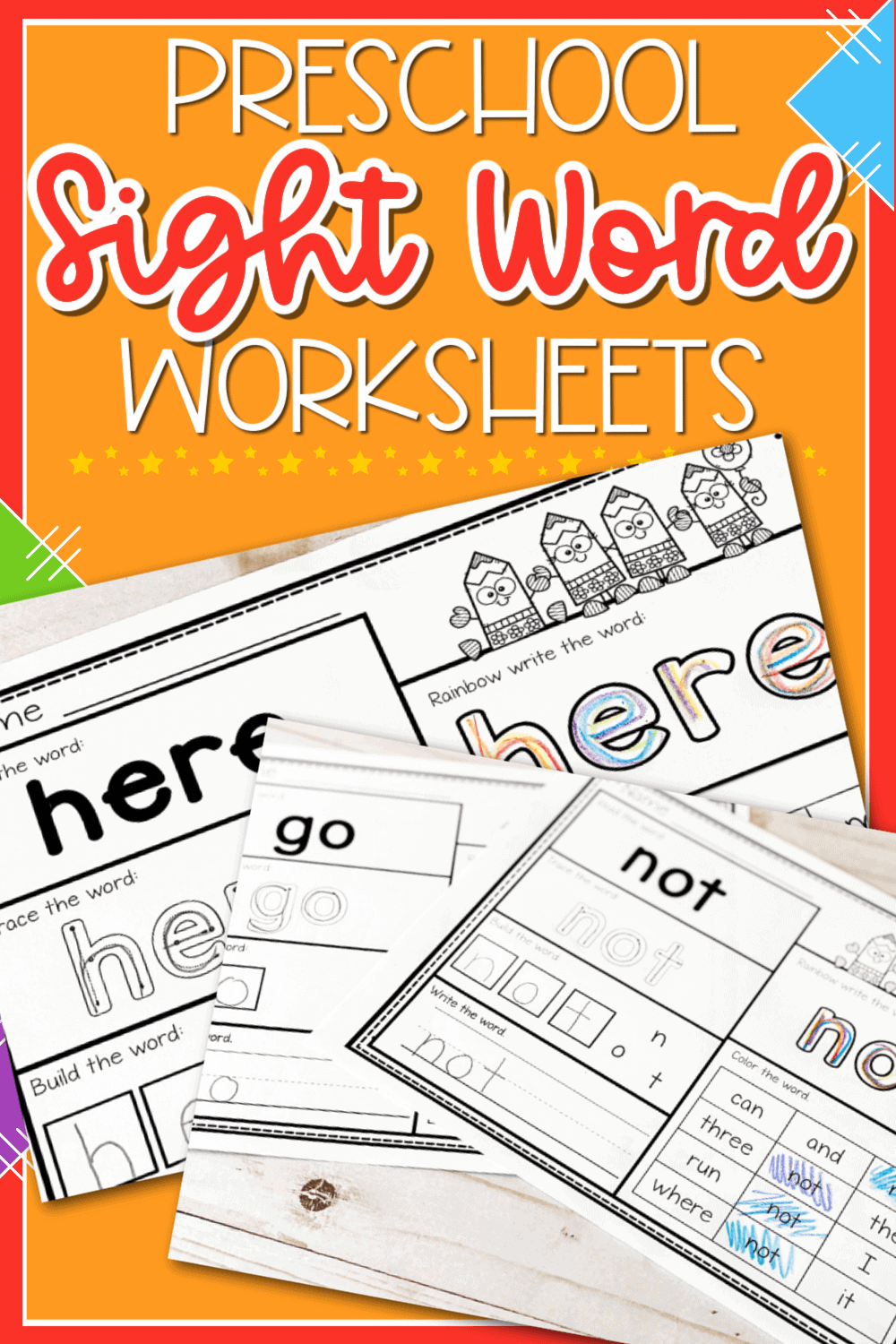 free printable preschool sight word worksheets free printable preschool sight word worksheets