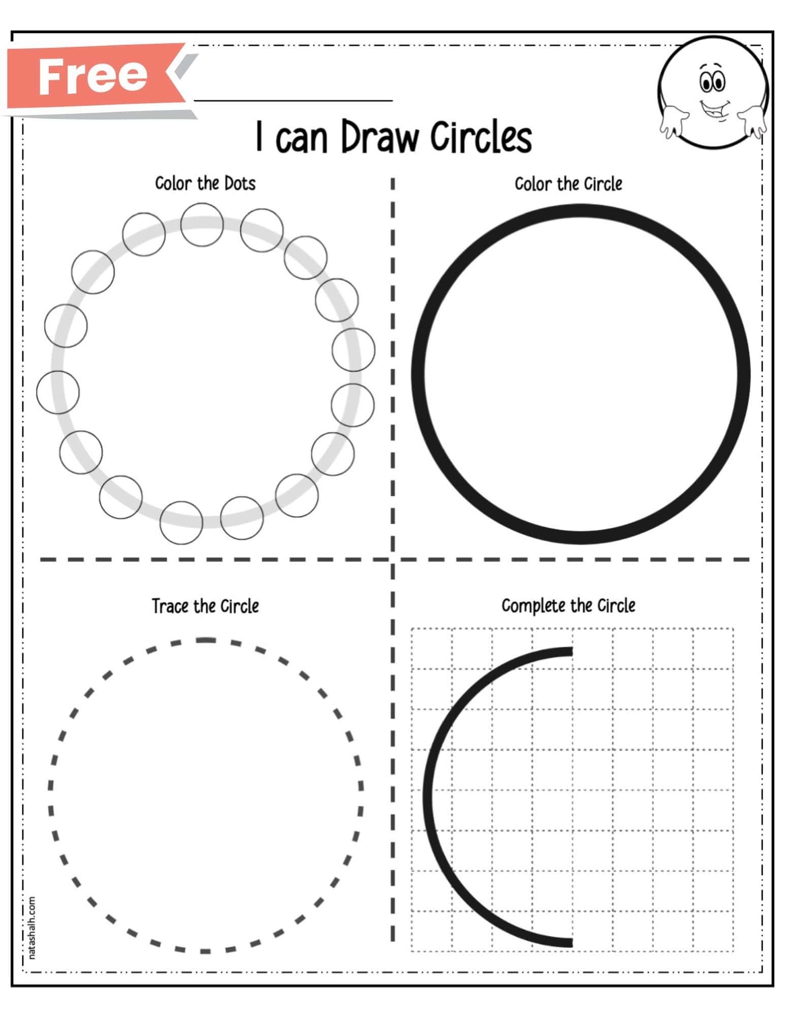 Free Printable Shape Worksheets Circle Worksheet The Artisan Life
