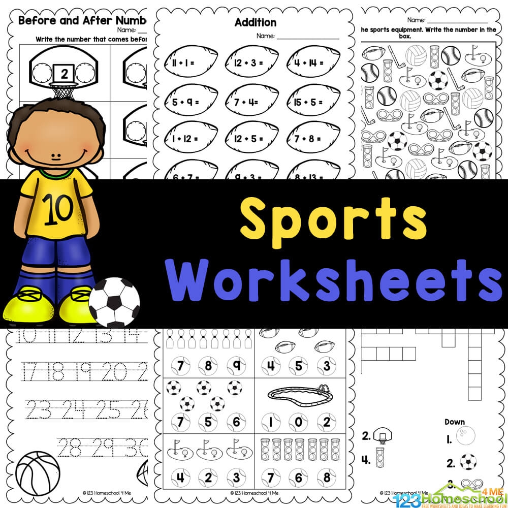 FREE Printable Sports Worksheets For Kids