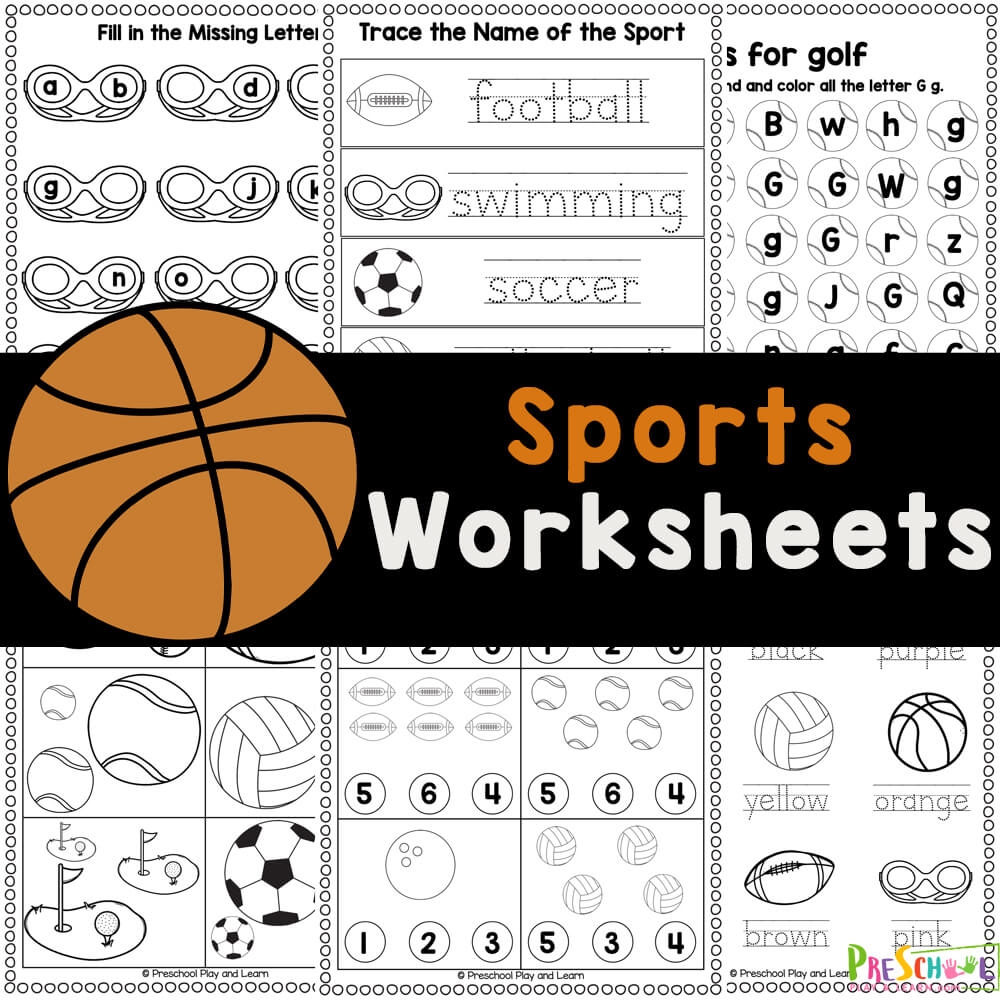 Printable Sports Worksheets For Preschool