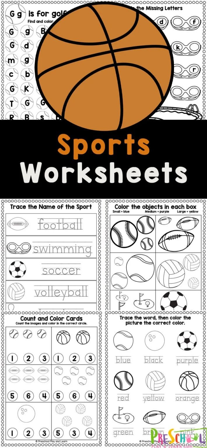  FREE Printable Sports Worksheets For Preschoolers