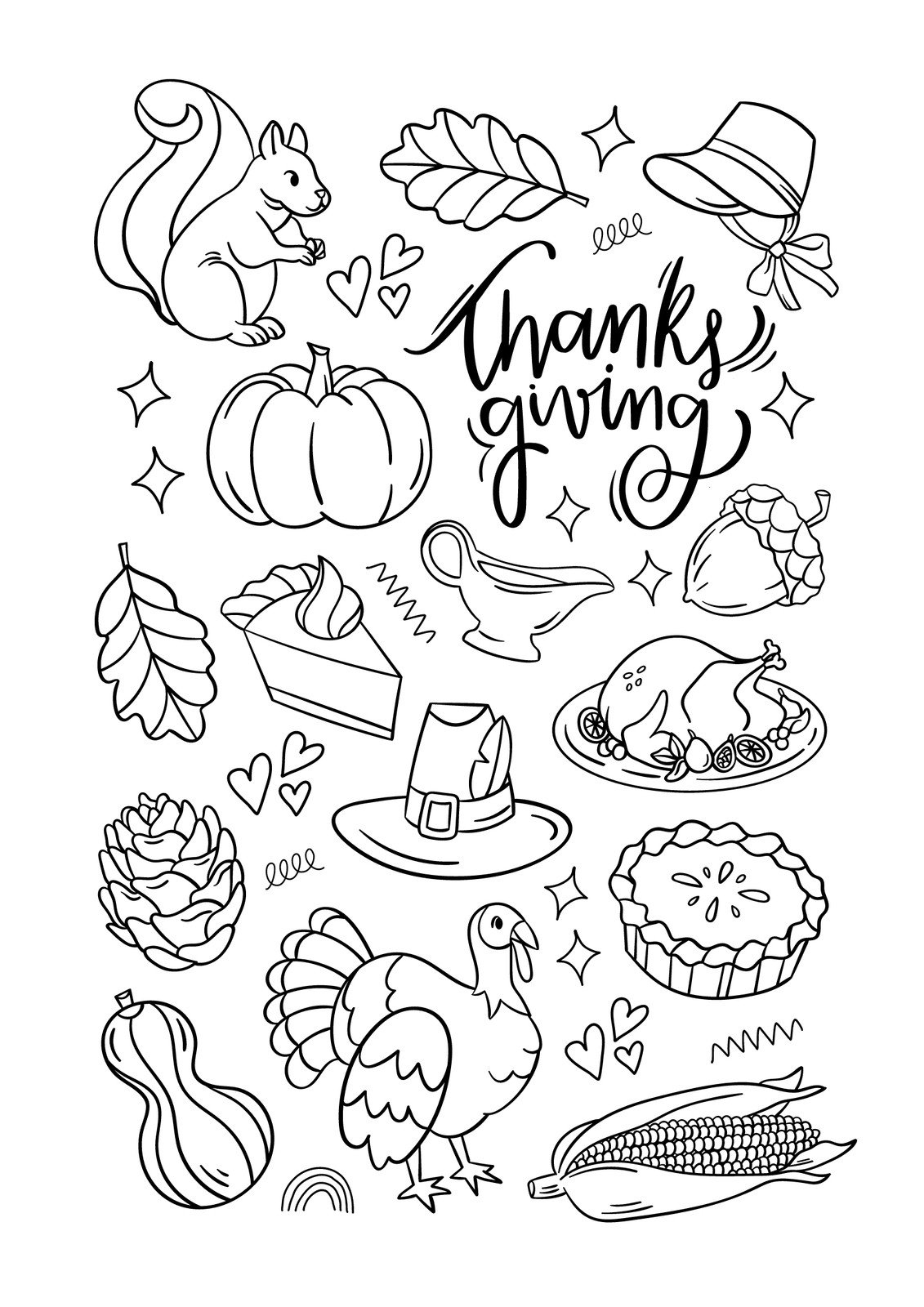 Free Printable Thanksgiving Worksheet Templates Canva