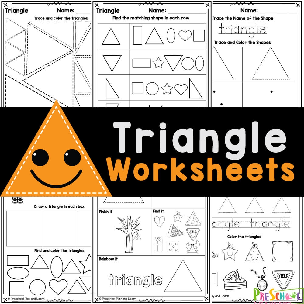 free printable triangle worksheets for preschoolers
